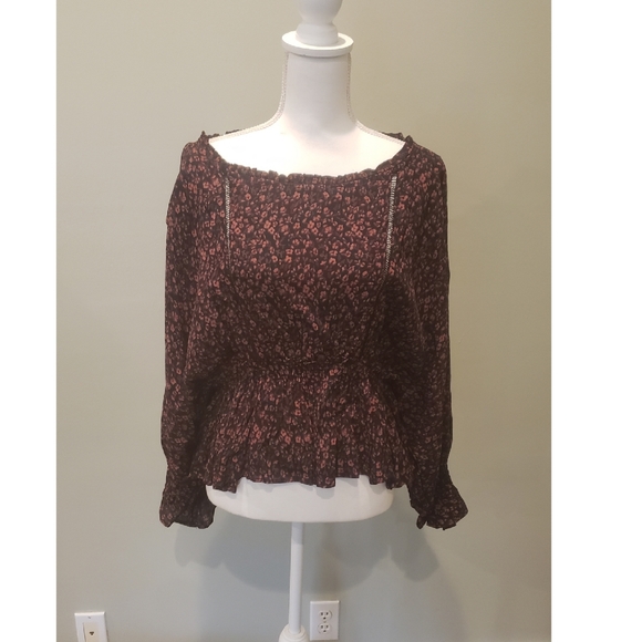 Anthropologie Blouse With Puff Arms Size S - Picture 1 of 9